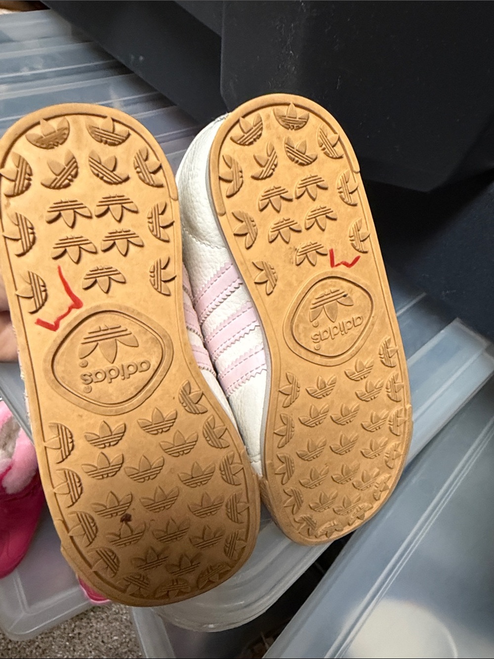 adidas Kids Samoa Sneakers - White and Light Pink - Picture 5 of 5